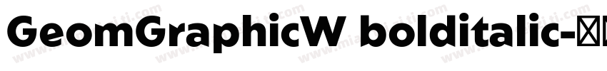 GeomGraphicW bolditalic字体转换